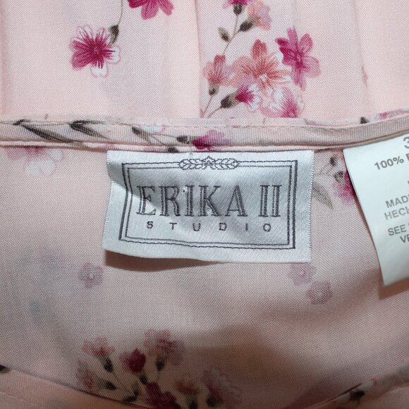 Erika II Sz 3X Dress Pink Magenta Floral Pocket Unlined 100% Cotton Dress - Picture 10 of 15
